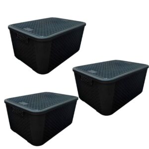 Caixa Organizadora Rattan 42 Litros 2071 Plasnew