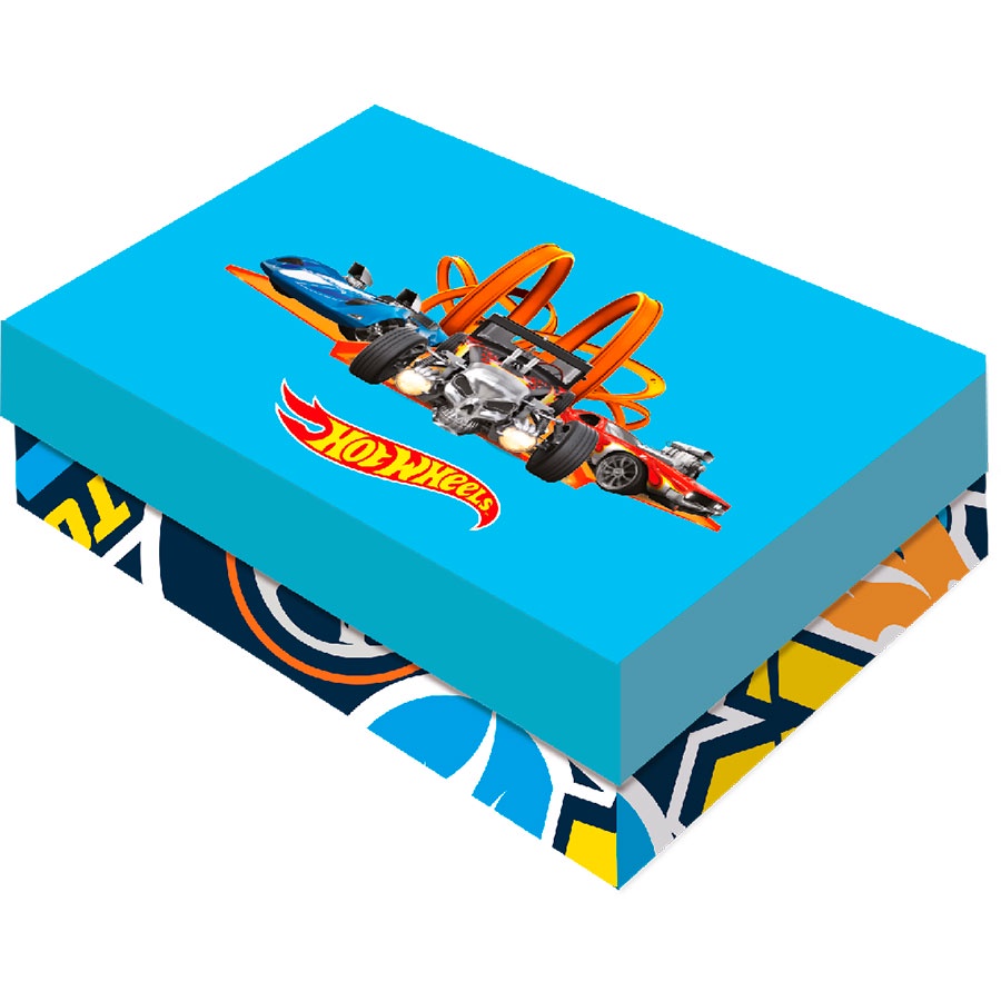 Caixa para Presente Retangular G Hot Wheels 1 unidade Festcolor Rizzo — Brinquedos