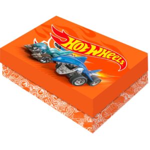 Caixa para Presente Retangular M Hot Wheels 1 unidade Festcolor Rizzo