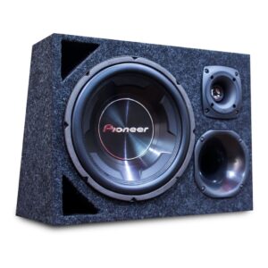 Caixa Trio Pioneer Completa Som Automotivo Carro 750w Rms Cara preta