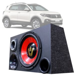 Caixa Trio Som Automotivo Trio Completa Subwoofer Volks T-cross