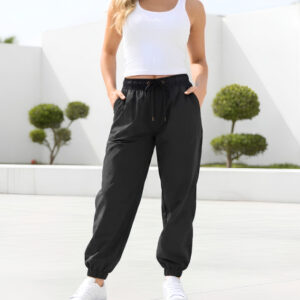 Calça Jogger Feminina Tactel Leve Modelagem Solta Confortável