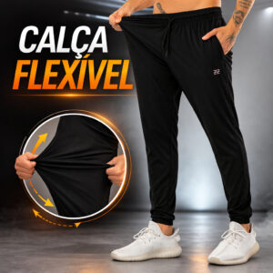 Calça Jogger Masculina Flexível Elastic Luzzoo Esportiva Academia