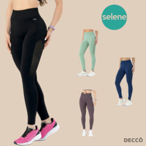 Calça Legging Areada Fitness Selene Sem Costura Feminina Esportiva