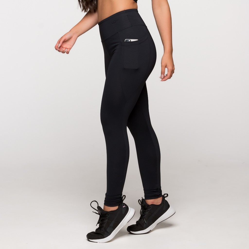 Calça Legging Fitness Feminina Academia Poliamida Com Bolso na