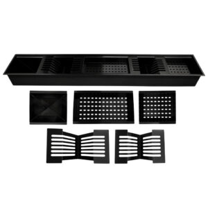 Calha Úmida Gourmet Canal Organizador Escorredor 120cm Preta