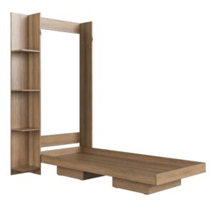 Cama Articulada Solteiro Vertical com 4 Prateleiras e 2 Nichos 80cm
