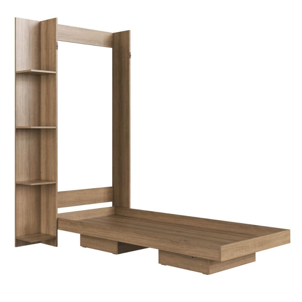 Cama Articulada Solteiro Vertical com 4 Prateleiras e 2 Nichos 80cm