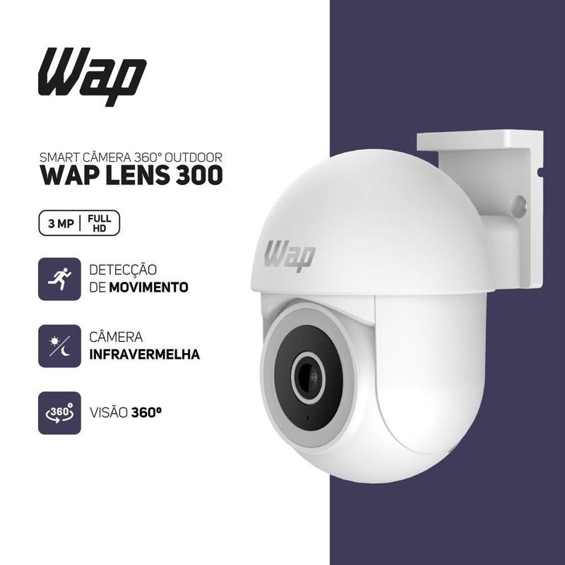 Câmera de Segurança 360º Wap WiFi FHD 1080P Lens 300 Externa
