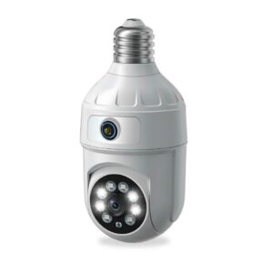 Câmera de Segurança IP Wi-fi Branco Full HD com Lente Dupla e Visão