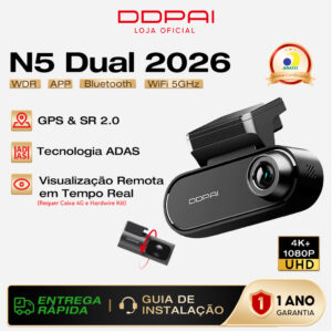 Câmera Veicular Ddpai N5 Dual 2026 Suporte a Monitoramento Remoto em