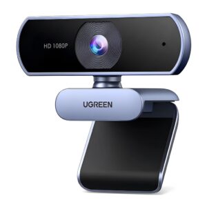 Câmera Webcam Ugreen Hd 1080p 30Fps Preto Cinza