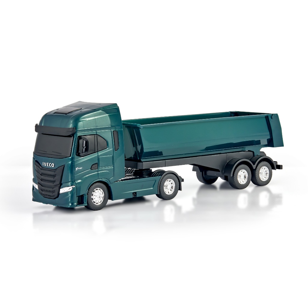 Caminhão Brinquedo Miniatura Iveco S-Way Basculante Toco Rodas