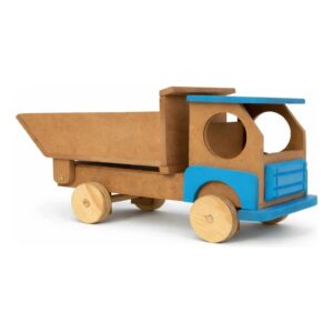 Caminhão Com Pinos Madeira Brinquedo Educativo E Ecologico