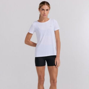 Camiseta Dry Fit Feminina Academia Manga Curta Branca Arm Fitness