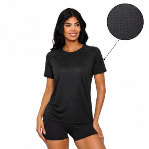 Camiseta Feminina Dry Fit Blusa Furadinha Respirável Secagem Rápida