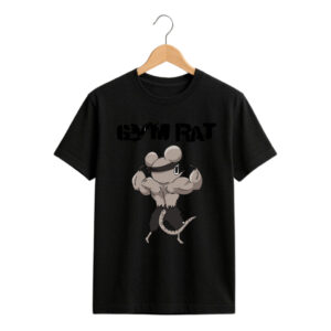 Camiseta Gym Rats Unissex Academia Fitness Treino Casual Confortável