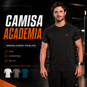 Camiseta Masculina Academia com Proteção UV Premium para Fitness