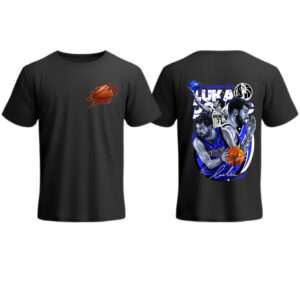 Camiseta Masculina Basquete Luka Doncic Estampa Frente e Costas Preta
