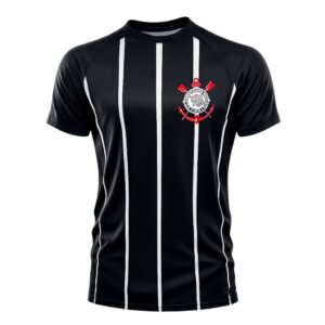 Camiseta Masculina Corinthians Raglan Listrada Licenciada