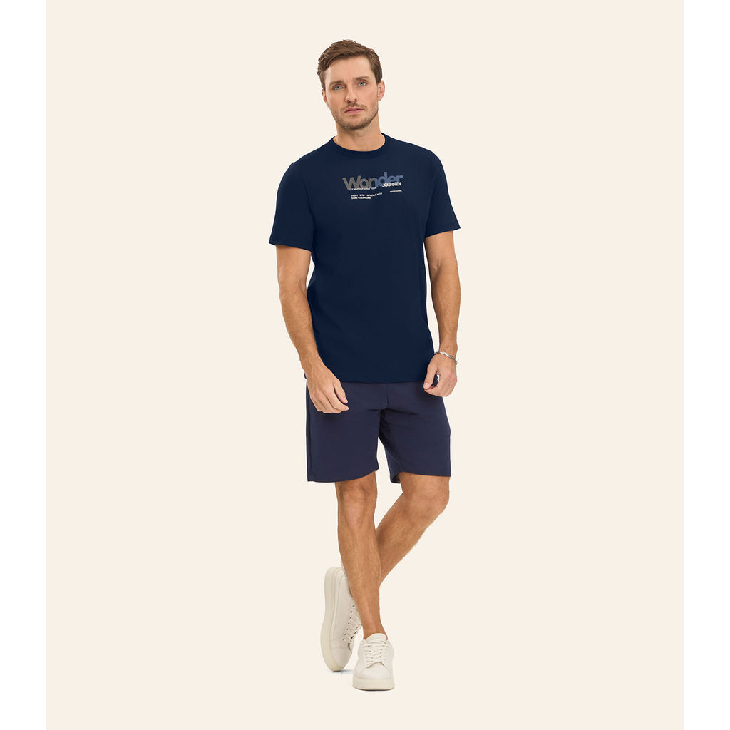 Camiseta Masculina em Meia Malha Diametro Azul — Moda Masculina