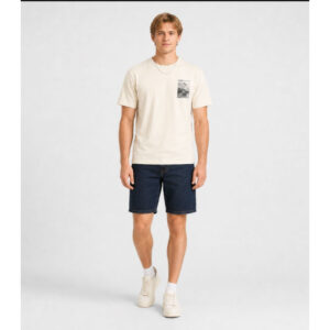 Camiseta Masculina em Meia Malha Diametro Bege