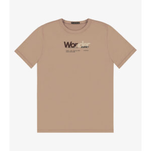 Camiseta Masculina em Meia Malha Diametro Marrom