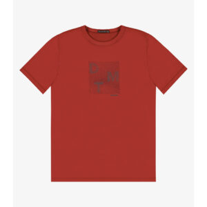 Camiseta Masculina em Meia Malha Diametro Vermelho