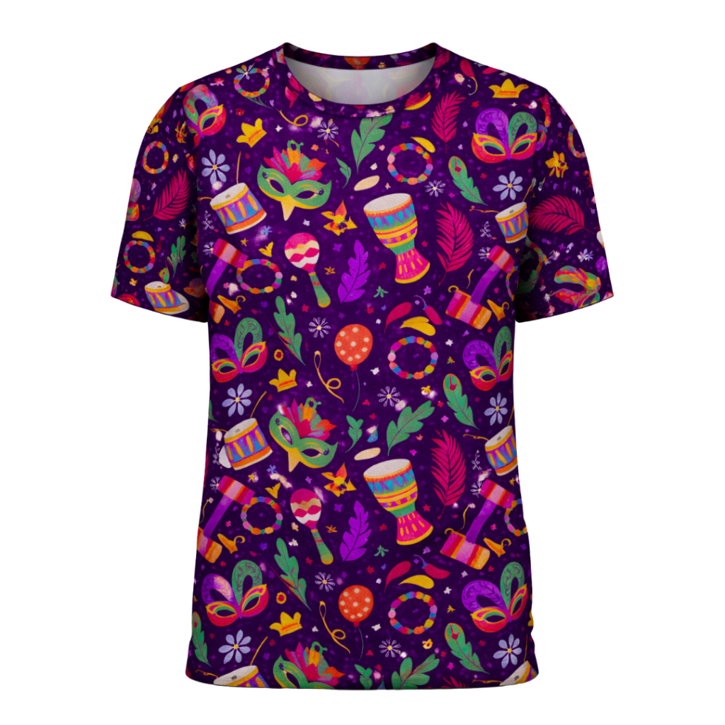 Camiseta Masculina Estampada Verão Camisa Casual para Festa, Praia e