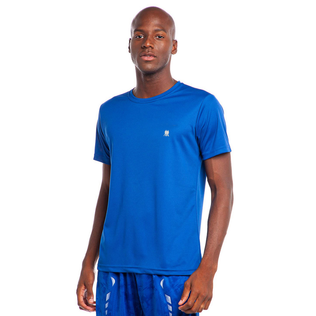 Camiseta Masculina Pw Sports Lisa Polo Wear Azul Médio — Moda Masculina
