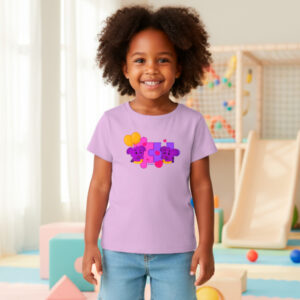 Camiseta Valentinha Quebra-Cabeça All the Colors TurmaTube