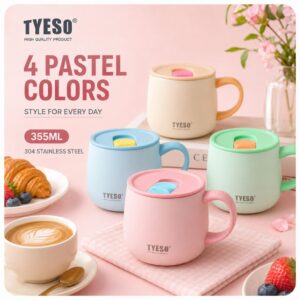 Caneca Tyeso Copo Térmico 355ml Revestimento Interno de Cerâmica