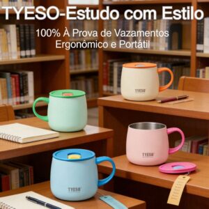 Caneca Tyeso Copo Térmico 355ML Xícara de Café de Parede Dupla a