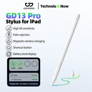 Caneta Stylus Goojodoq Pro com tecla de retorno única e carregador