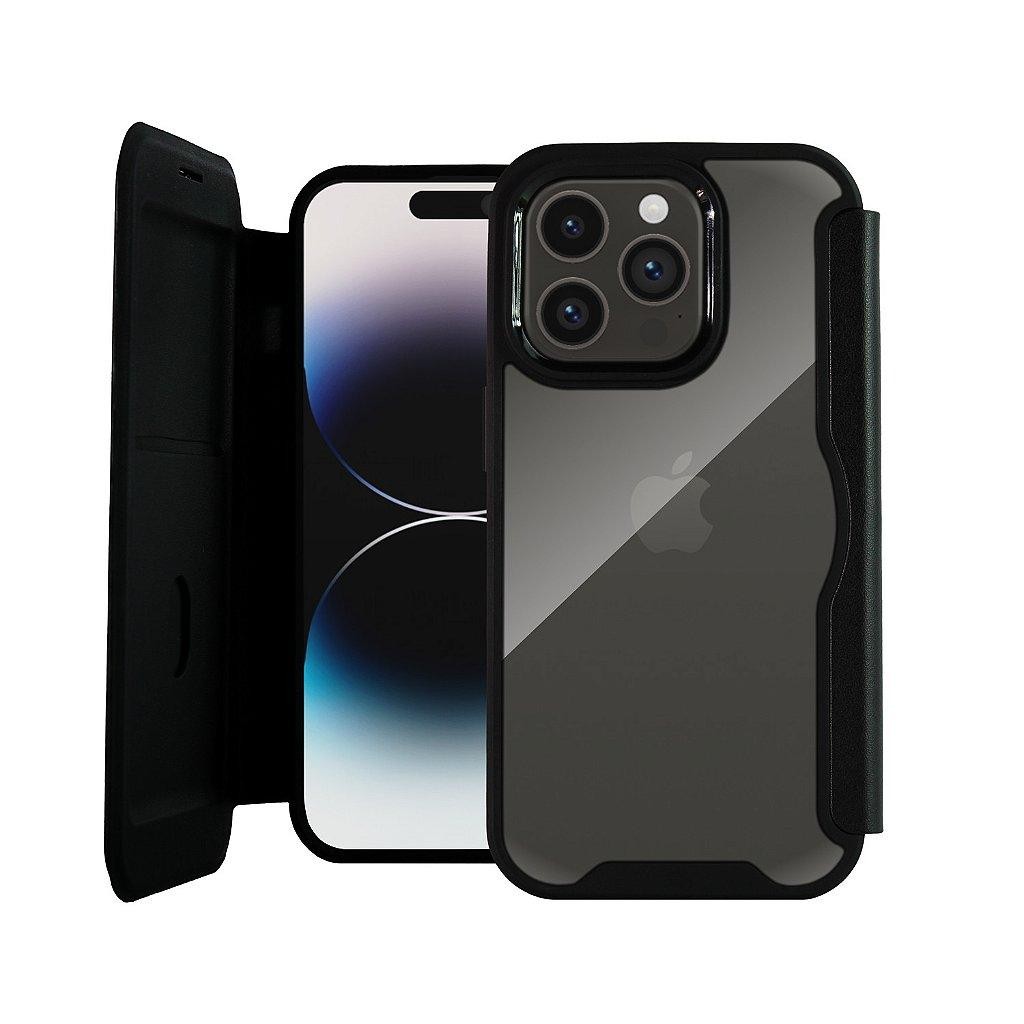 Capa Case Capinha Carteira Dual para iPhone 14 Pro Max Porta-Cartão