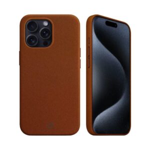 Capa Case Capinha Couro Dual Marrom p iPhone 15 Pro Gshield
