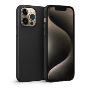 Capa Case Capinha Couro Dual Preta para iPhone 15 Pro Proteção e