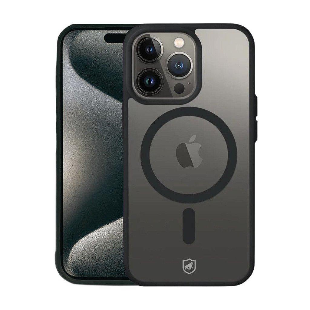 Capa Case Capinha MagSafe Preta para iPhone 15 Pro Max Proteção
