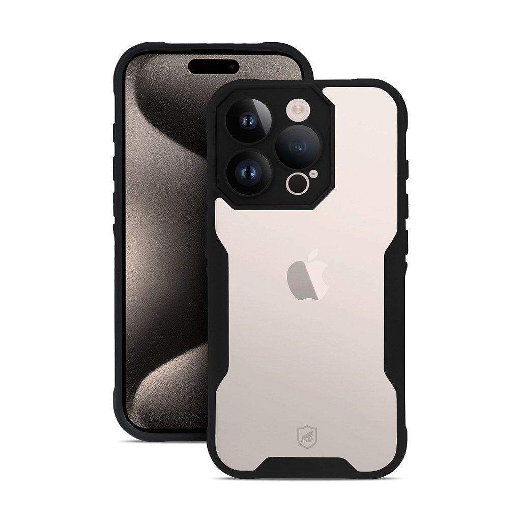Capa Case Capinha para iPhone 15 Pro Max Dual Sense Preta Gshield