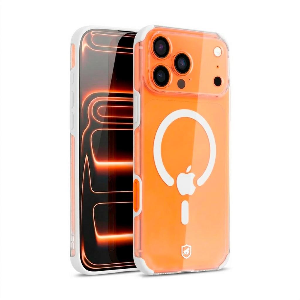 Capa case capinha para iPhone 17 Pro Max Crystal Edge Magsafe Branca