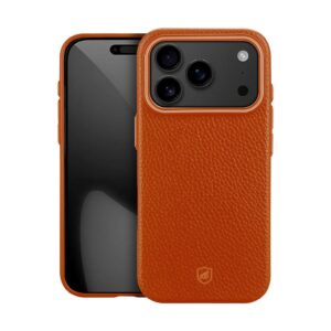 Capa case capinha para iPhone 17 Pro Max Magsafe Tech Couro Marrom