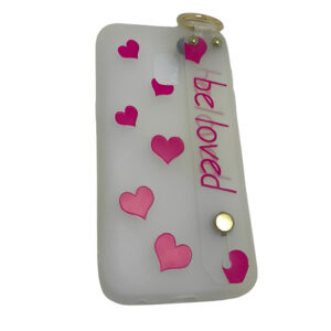 Capa de celular Samsung Galaxy J2 core coração rosa escuro
