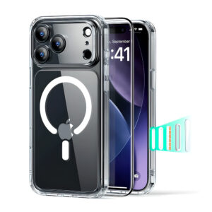 Capa Esr iPhone 17 Pro Halolock Híbrida Botão Câmera Clear