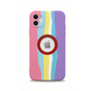 Capinha Arco-íris Colorida Para Iphone 11 Cores Sortidas Aleatório