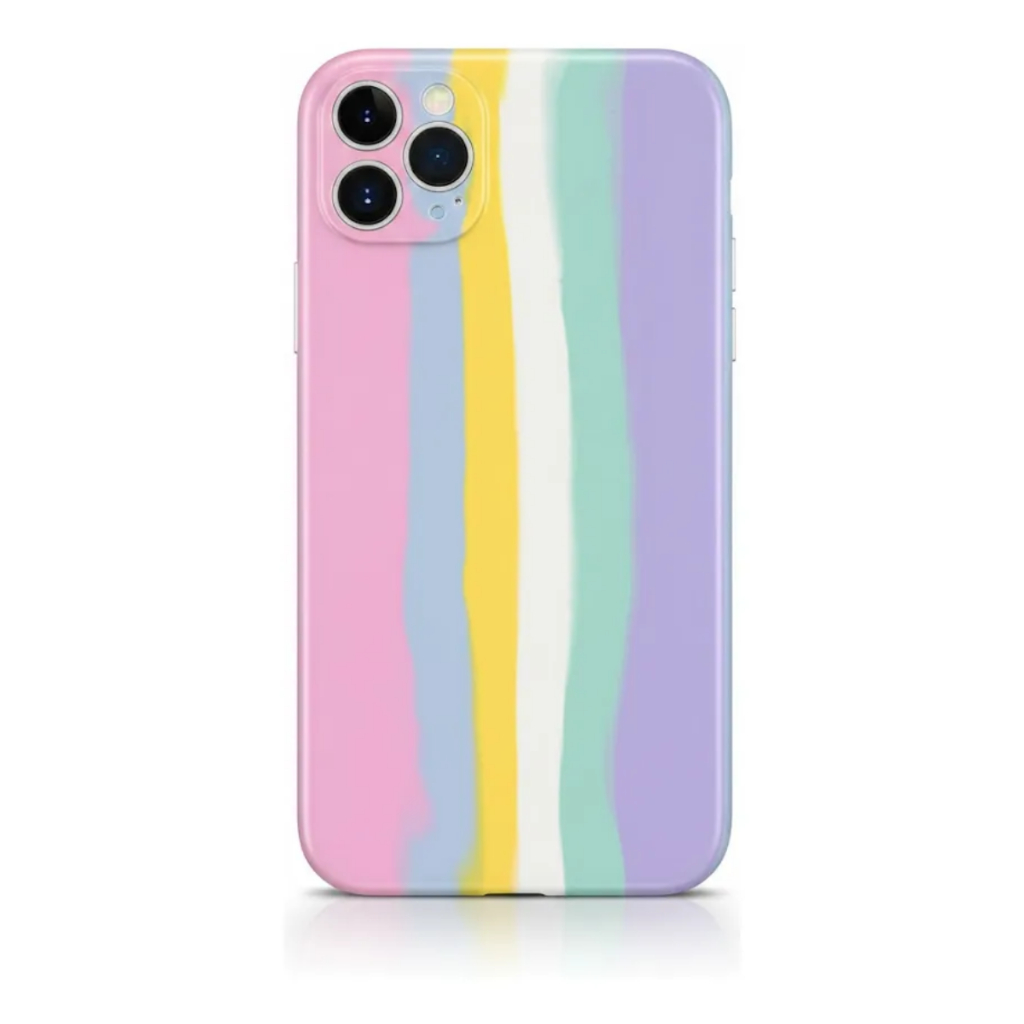 Capinha Arco-íris Colorida Para Iphone 11 Pro Max Arco-íris Lisa