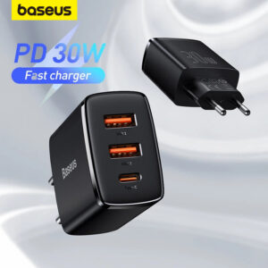 Carregador Baseus 30w Pd Carregamento Rápido Usb Tipo C Para iPhone