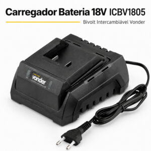 Carregador Bateria 18V Bivolt Intercambiável Vonder