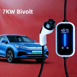 Carregador Carro Elétrico 7KW Bivolt Portátil Tipo 2 Carregamento