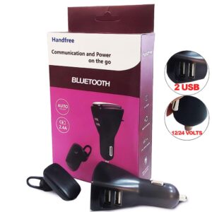Carregador Celular 2.4a 2 Usb Veicular Fonte Rapido Fone Bt