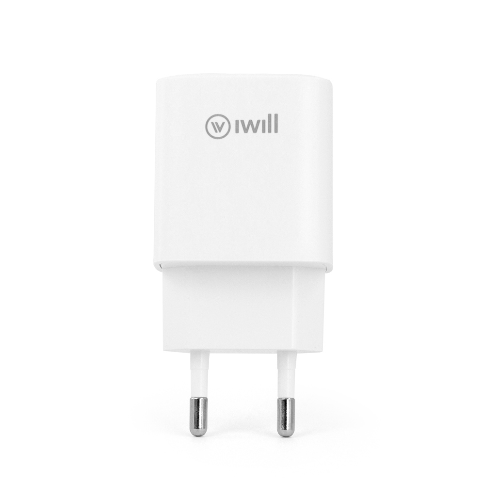 Carregador com 2 saídas 20W Branco iWill Essencial